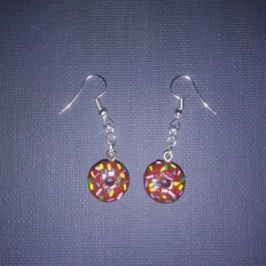 Polymer Clay Donut Earrings
